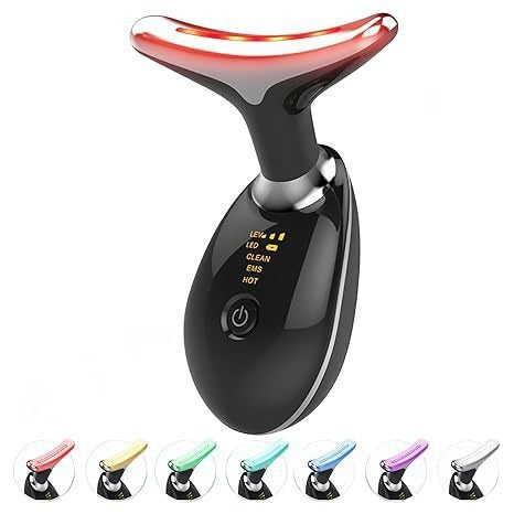 New neck beauty vibration massage neck line instrument, small iron lifting and tightening neck, facial color light introduction beauty instrument